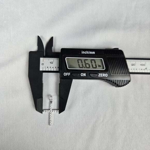 Silver Cross Pendant 925 Moissanite - Picture 6 of 10